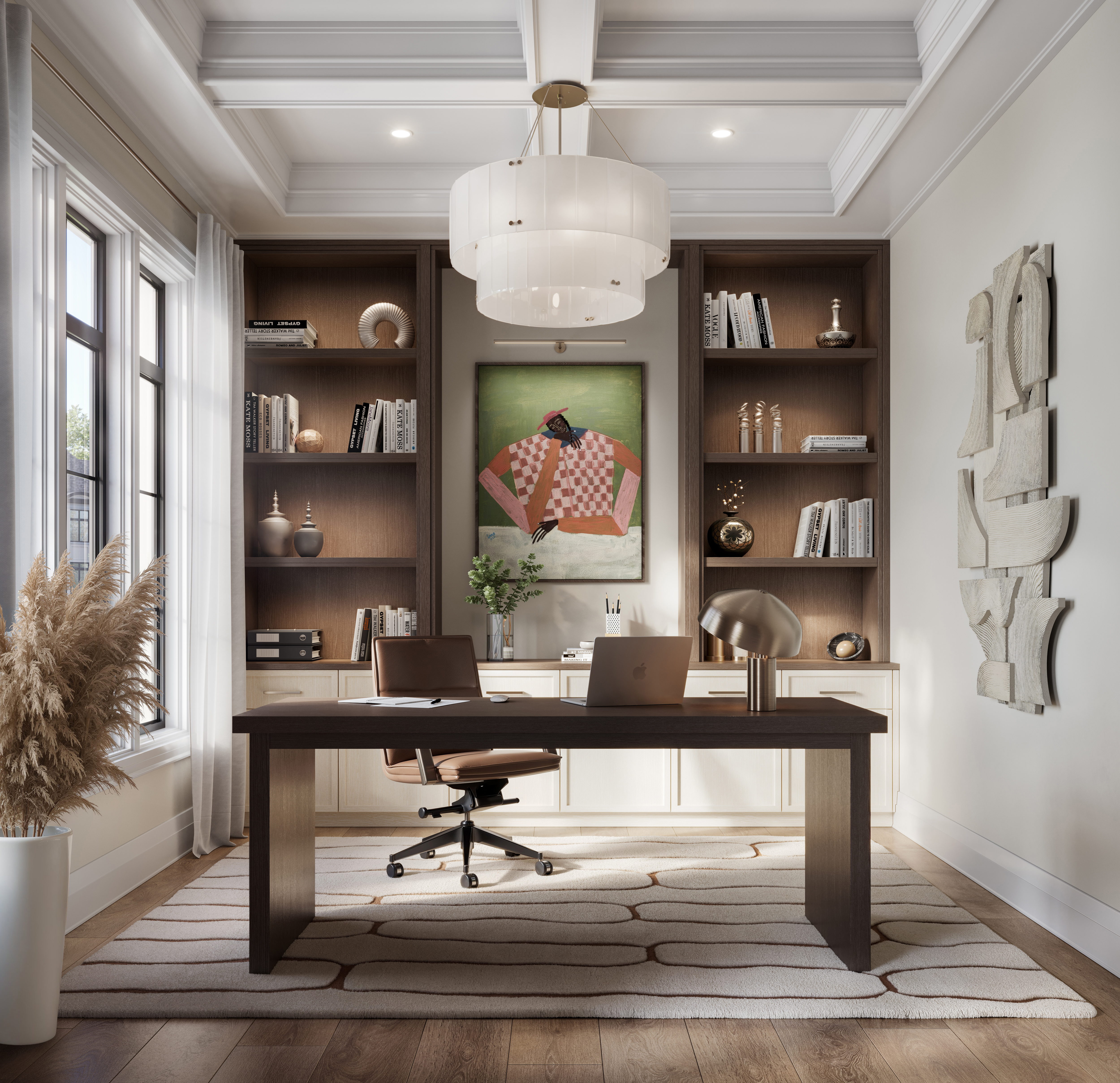 The Belmont estate home dedicated office rendering at The Legacy Estates by Hallett Homes, Millcroft Burlington