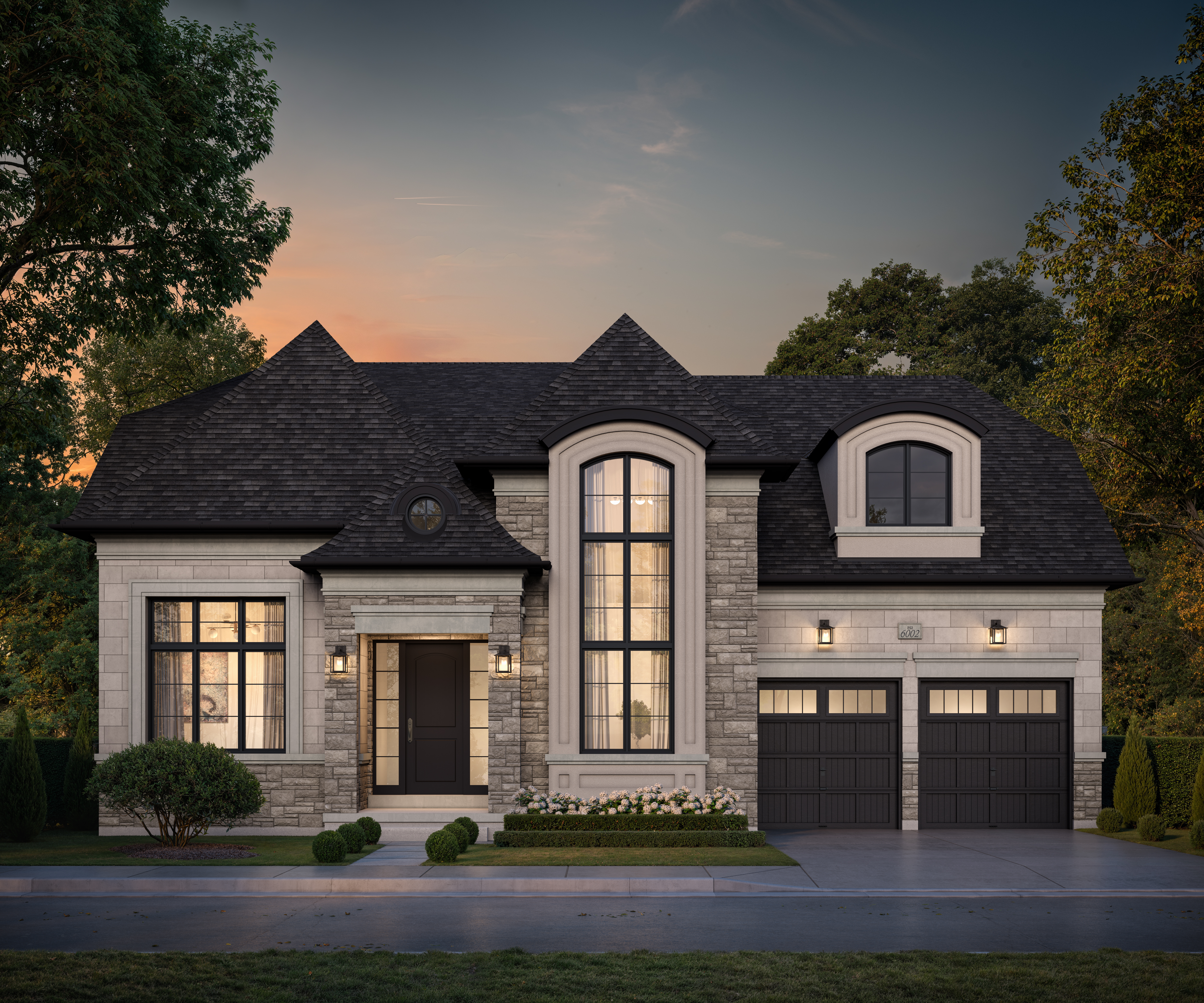 Elevation B estate home exterior rendering at The Legacy, Millcroft Burlington